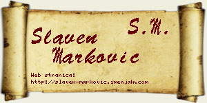 Slaven Marković vizit kartica
